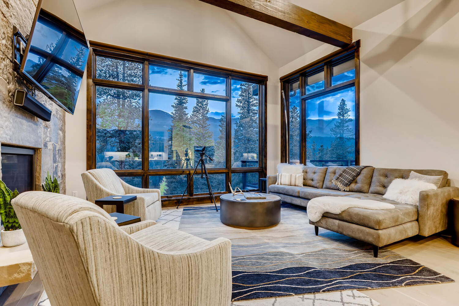 Living Room with Unobstructed views of Ski Resort