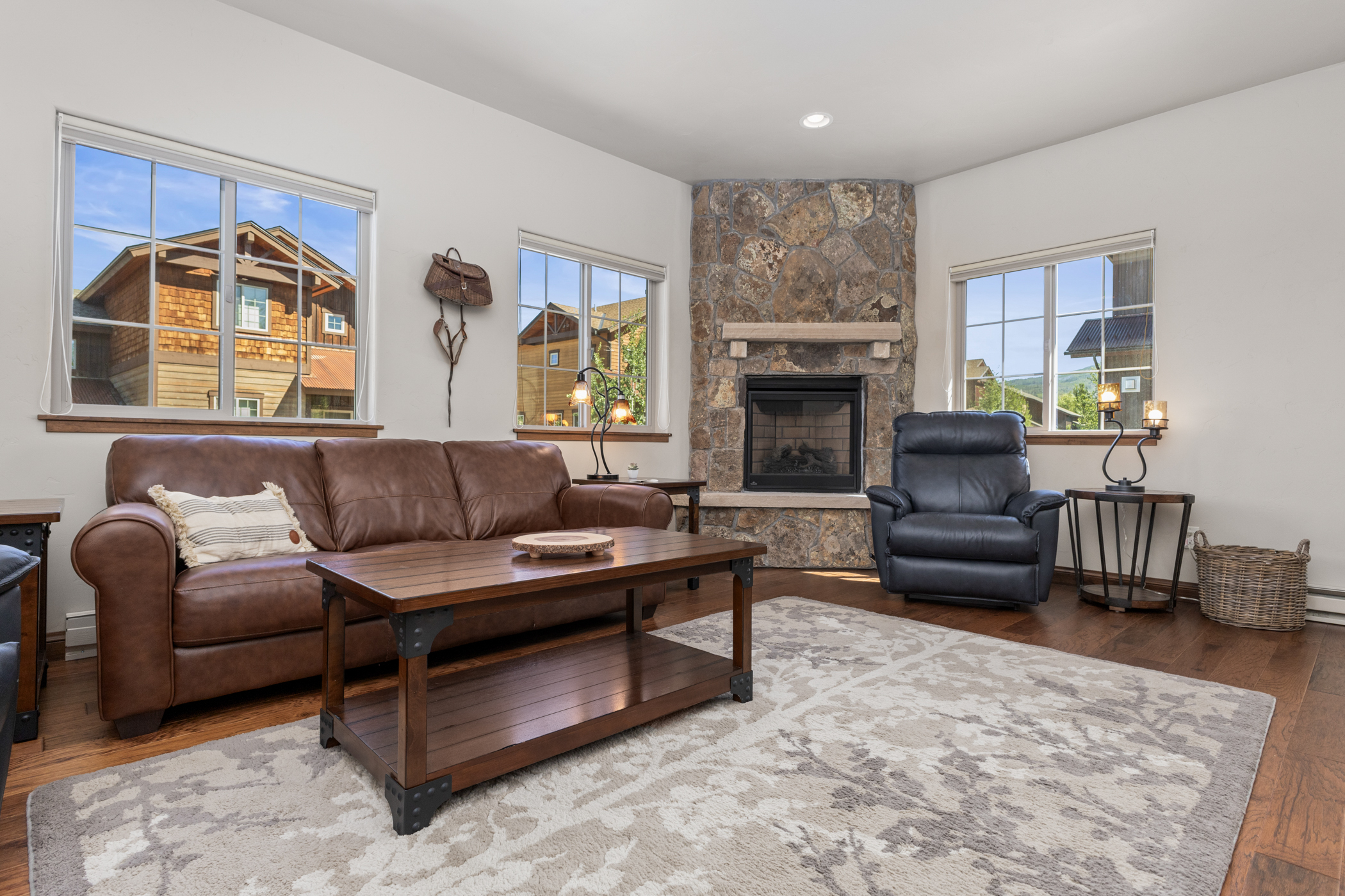 Main Level -- Living Room with Gas Fireplace