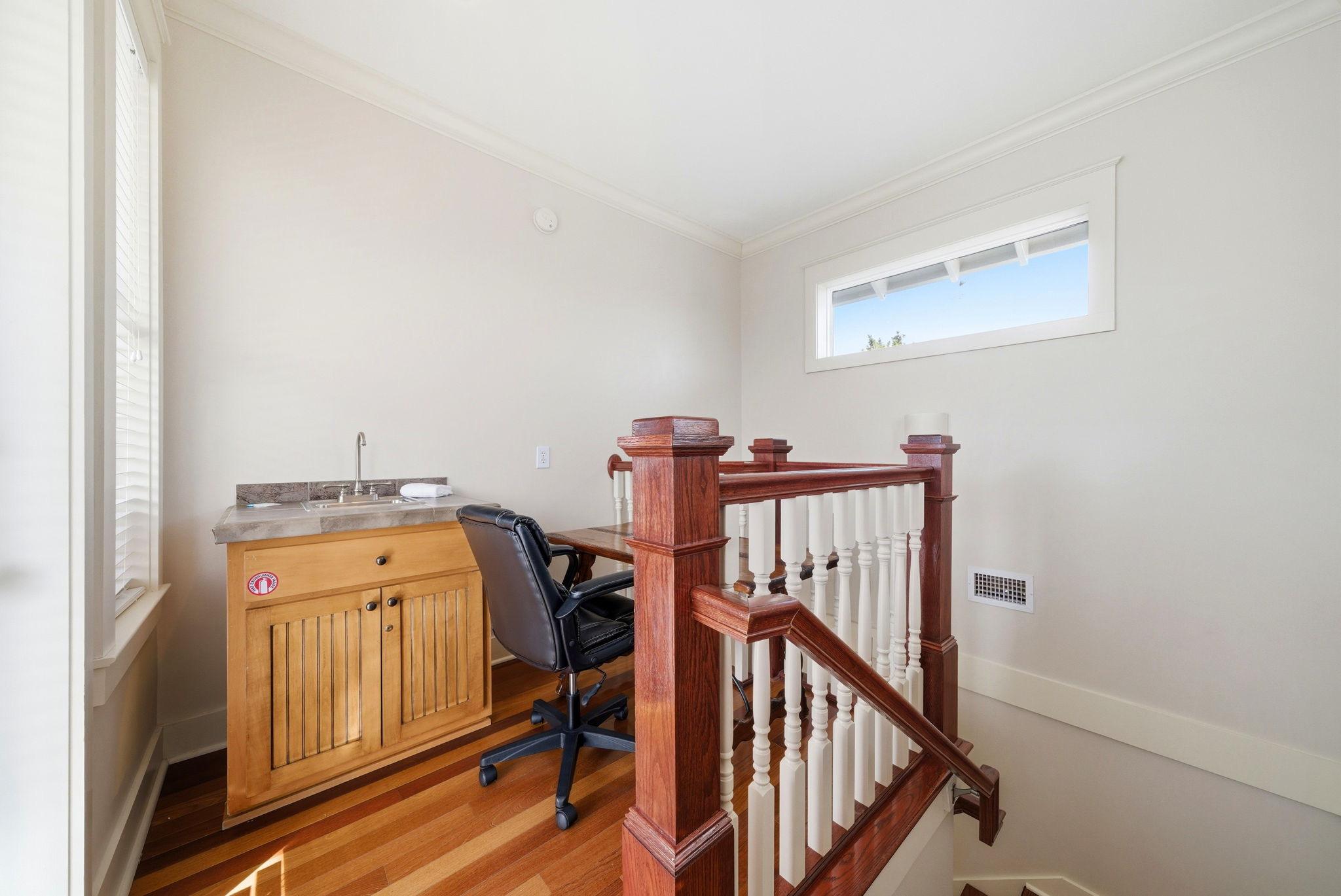 Escape the noise and get some focus time at our 3rd-floor desk.