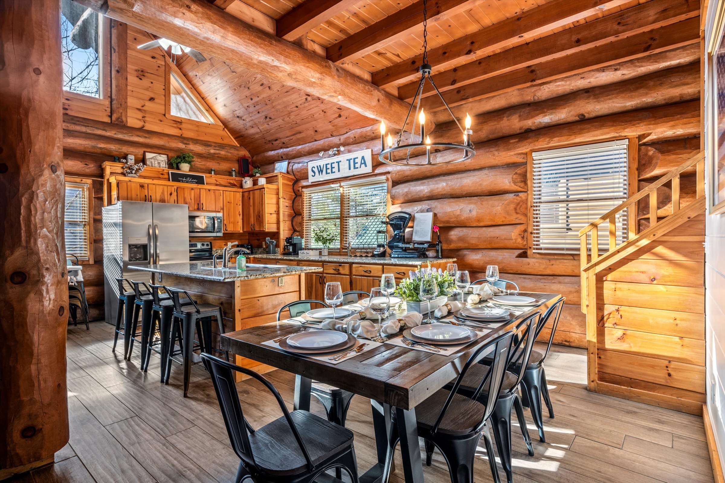 Enjoy lots of natural sunlight while relaxing in the cabin