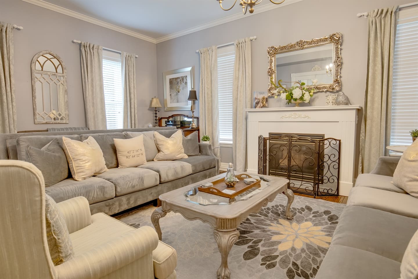 Living Room With Fire Place