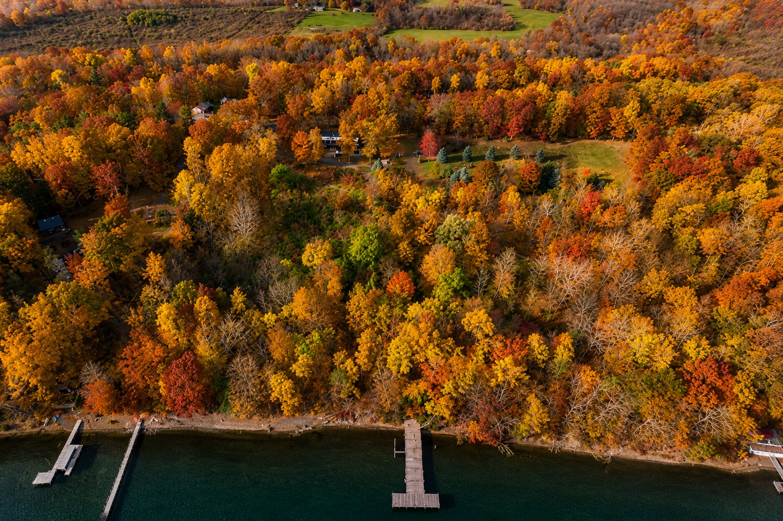 Enjoy 800 ft of access to Cayuga lake (please note the docks pictured are not available for guest use)