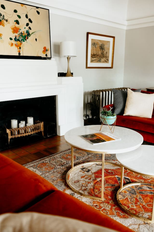 The house is a combination of modern comfort and historic antiques.