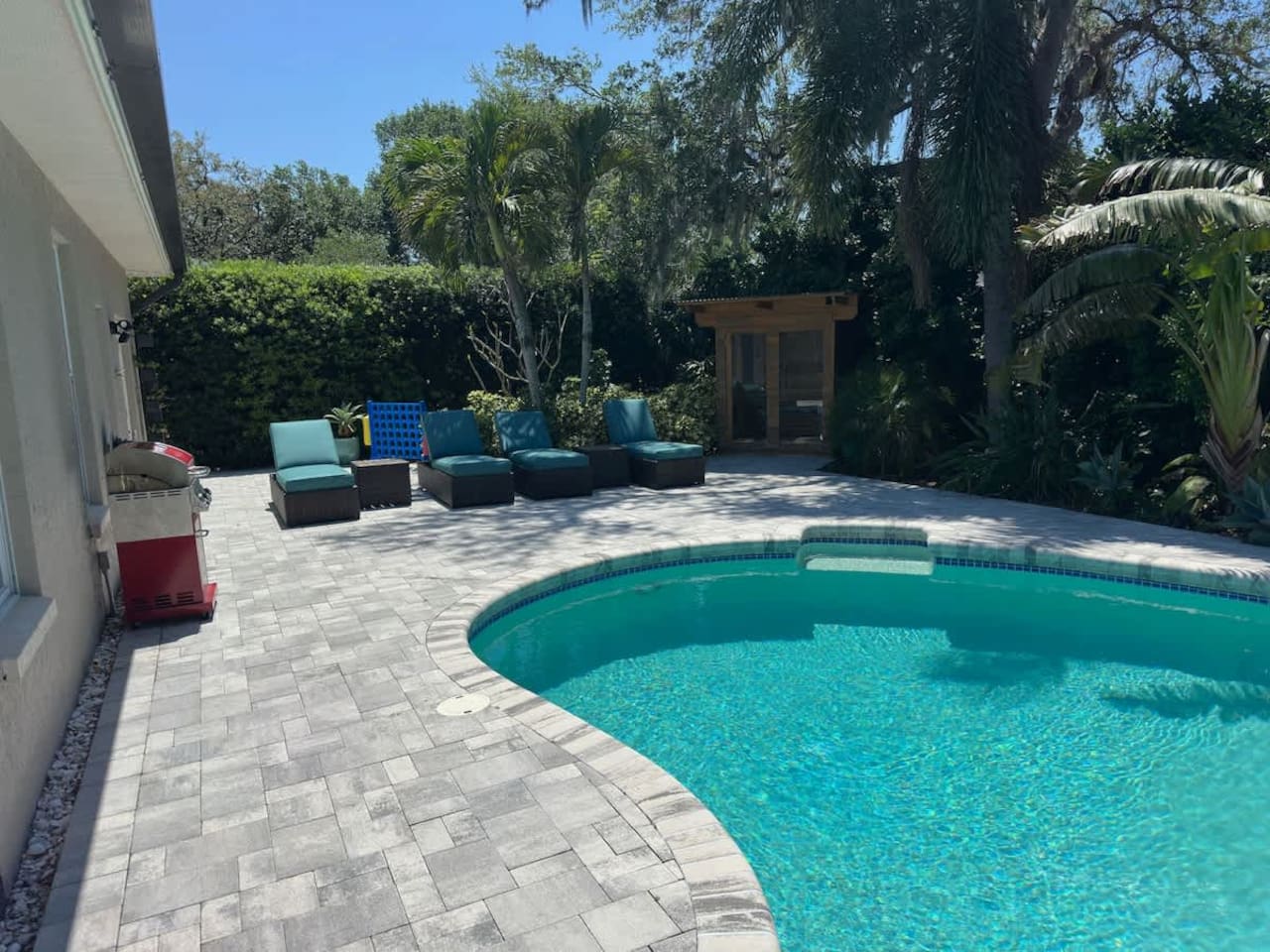 Pool View With Lounge Chairs