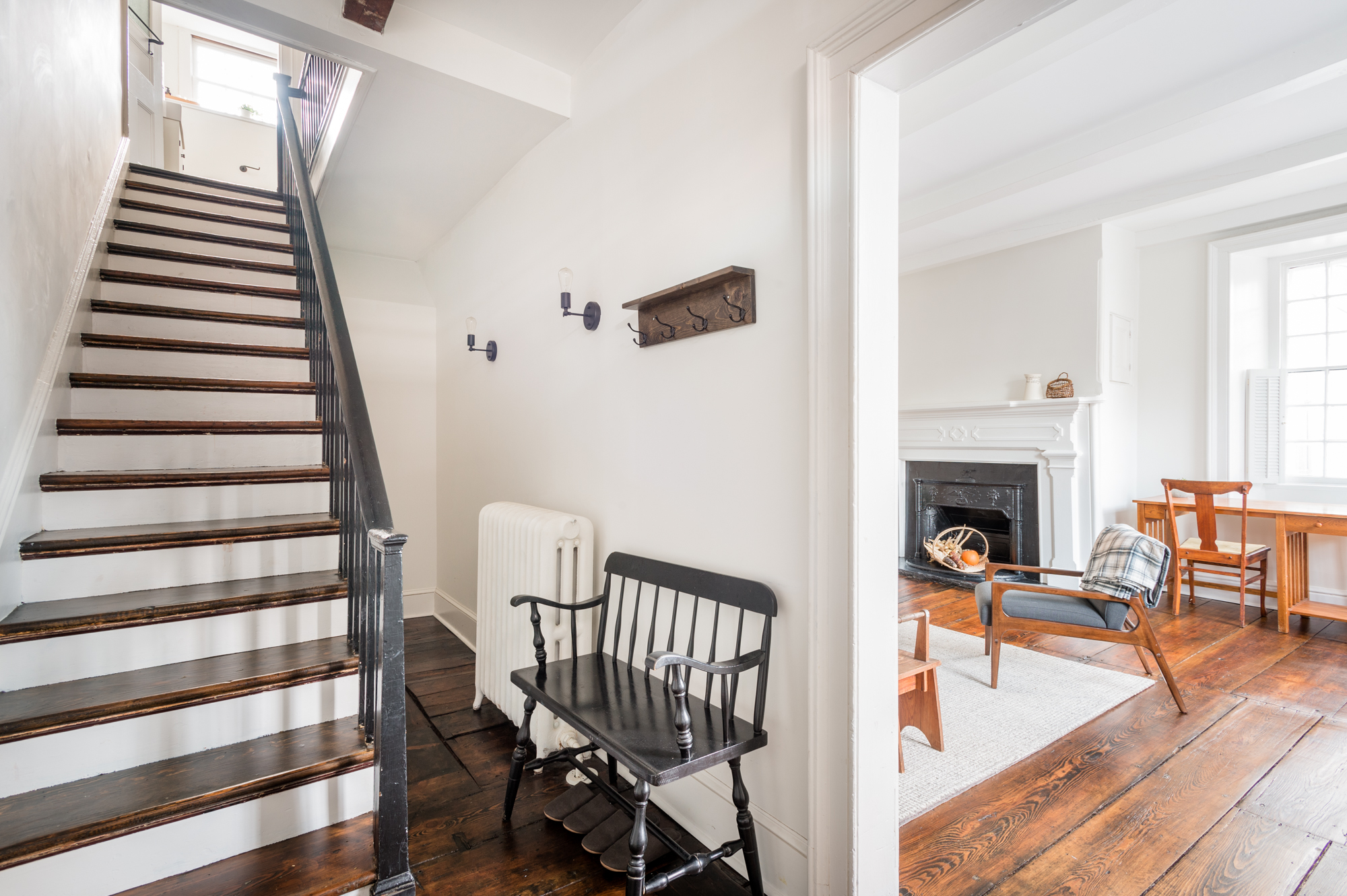 The original stairs up to the bedrooms