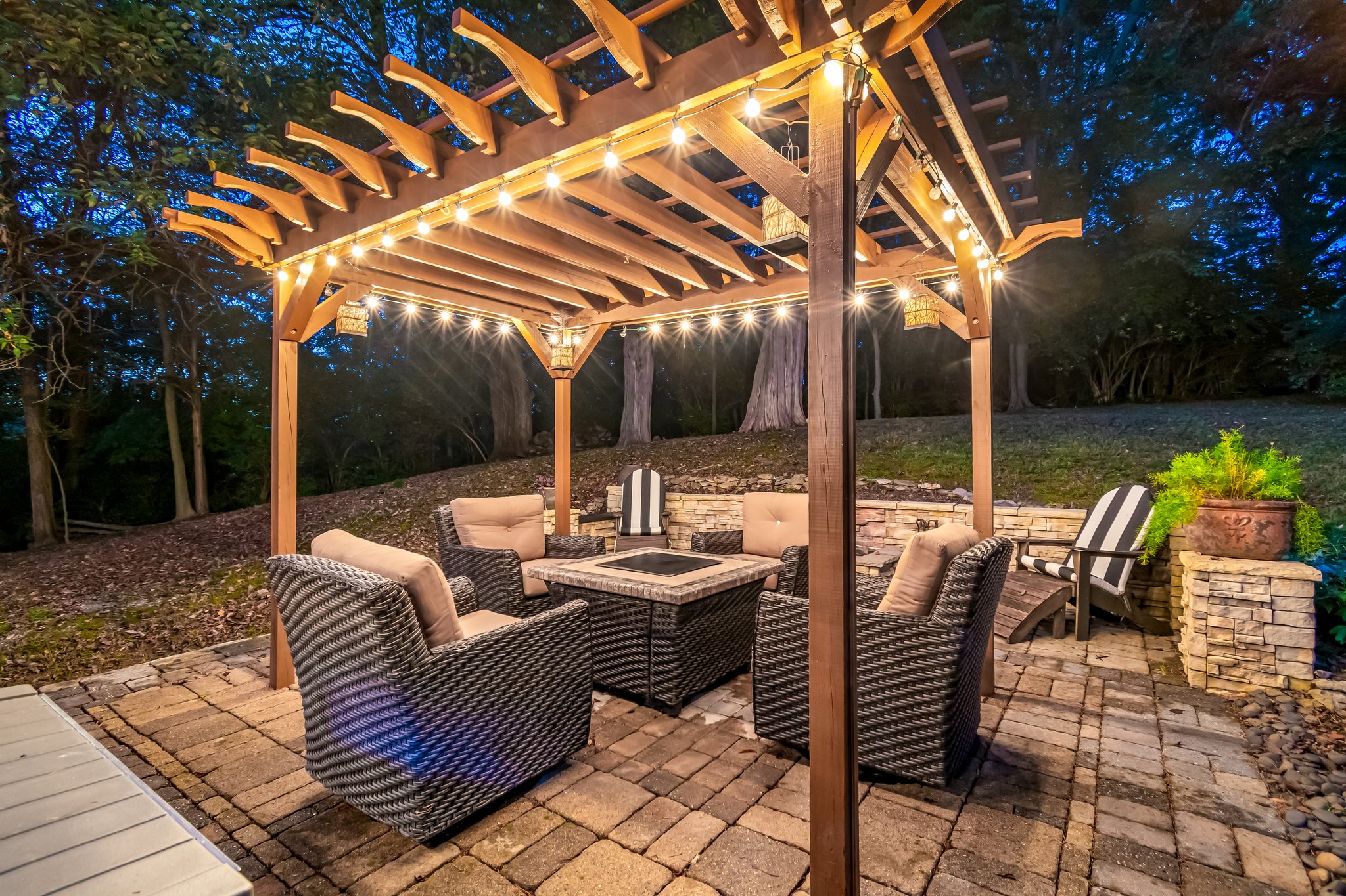 Fire Pit and Pergola