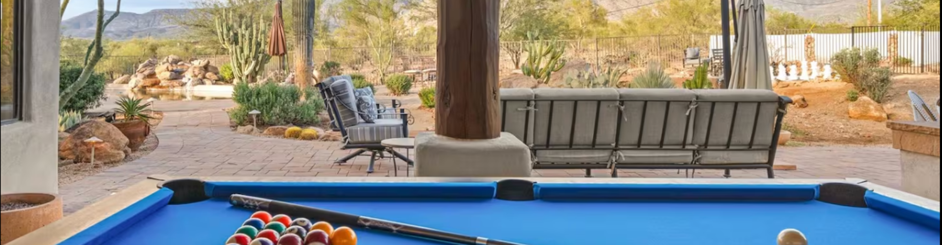 Billiards and ping pong al fresco at Sunset Trails