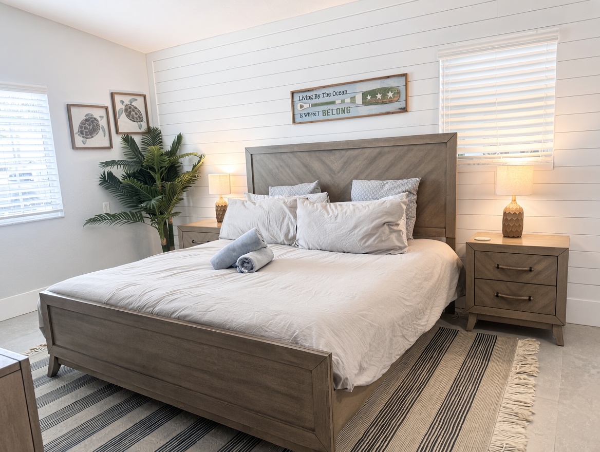 Master bedroom with king bed