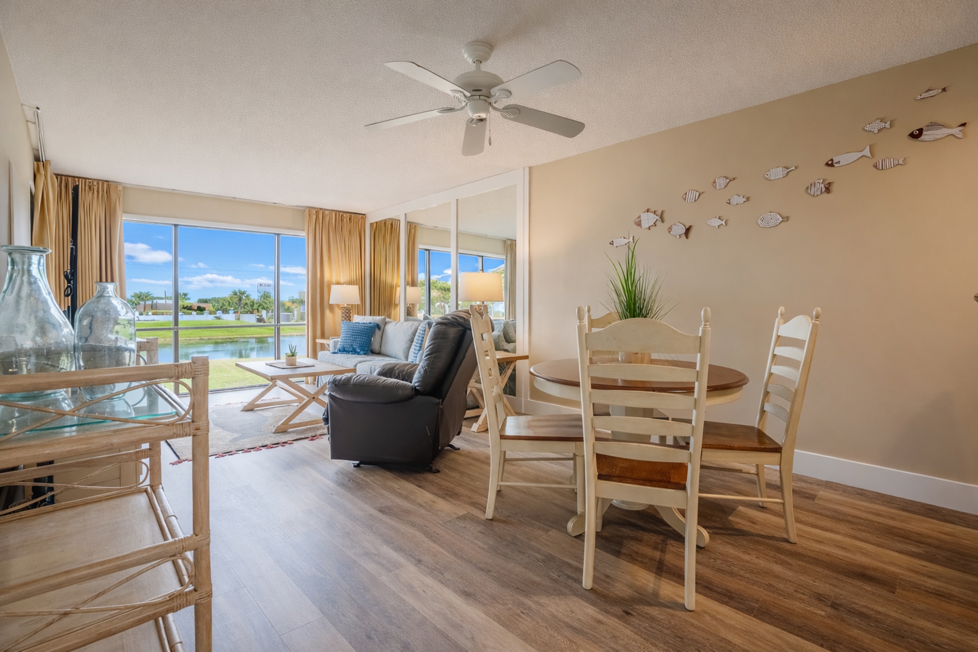 Dining and living areas