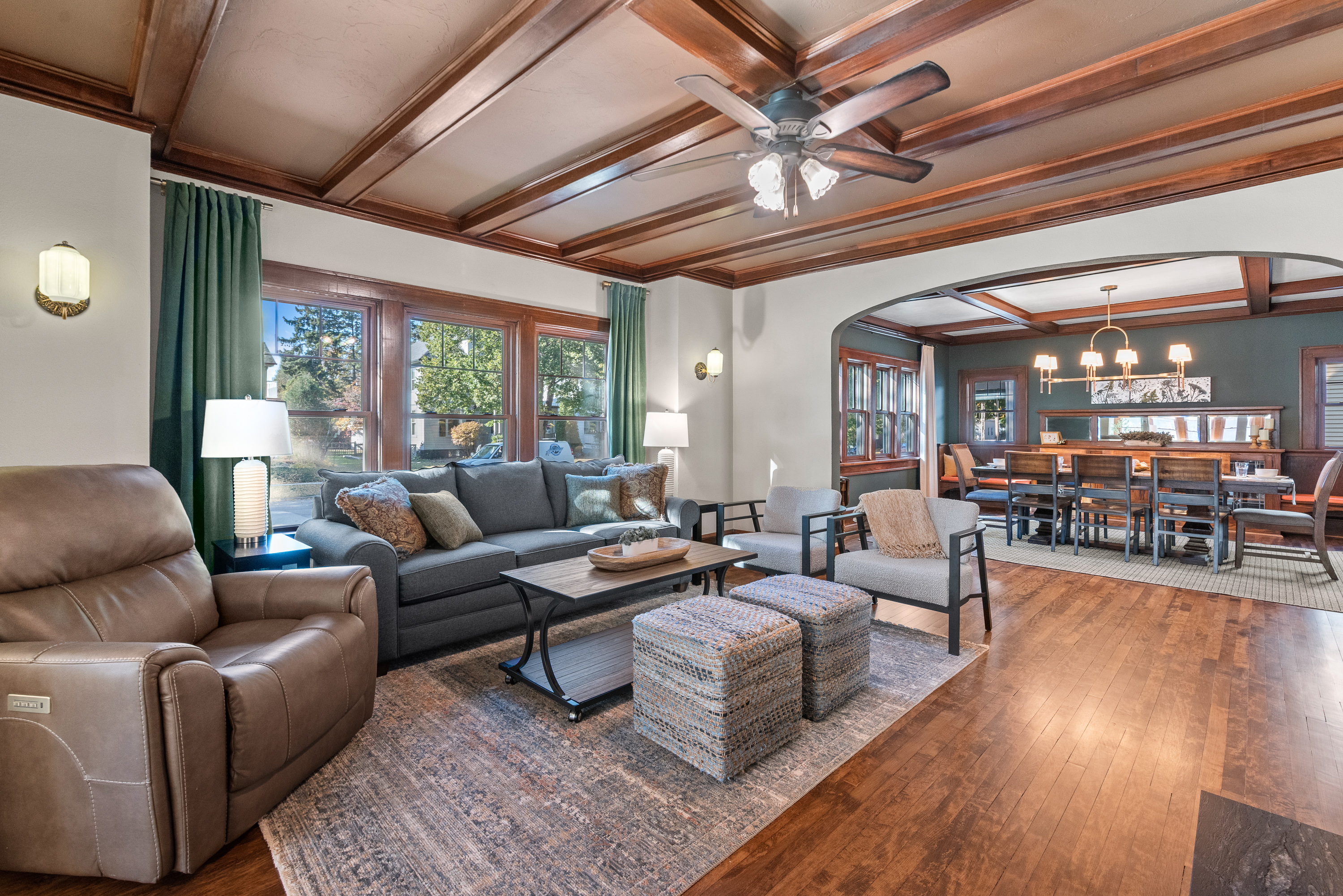 Gleaming hardwood floors.