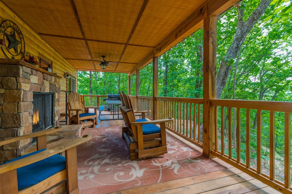 Back Deck with Gas Fireplace