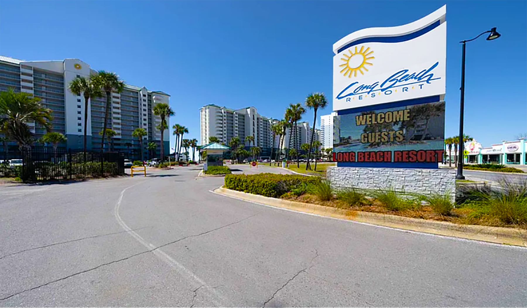 Long Beach Resort 24hr manned security entrance. 