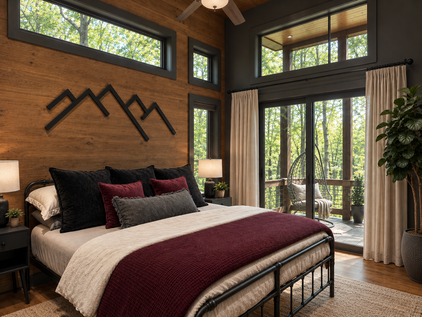 King Suite #1 with full view slider access to deck