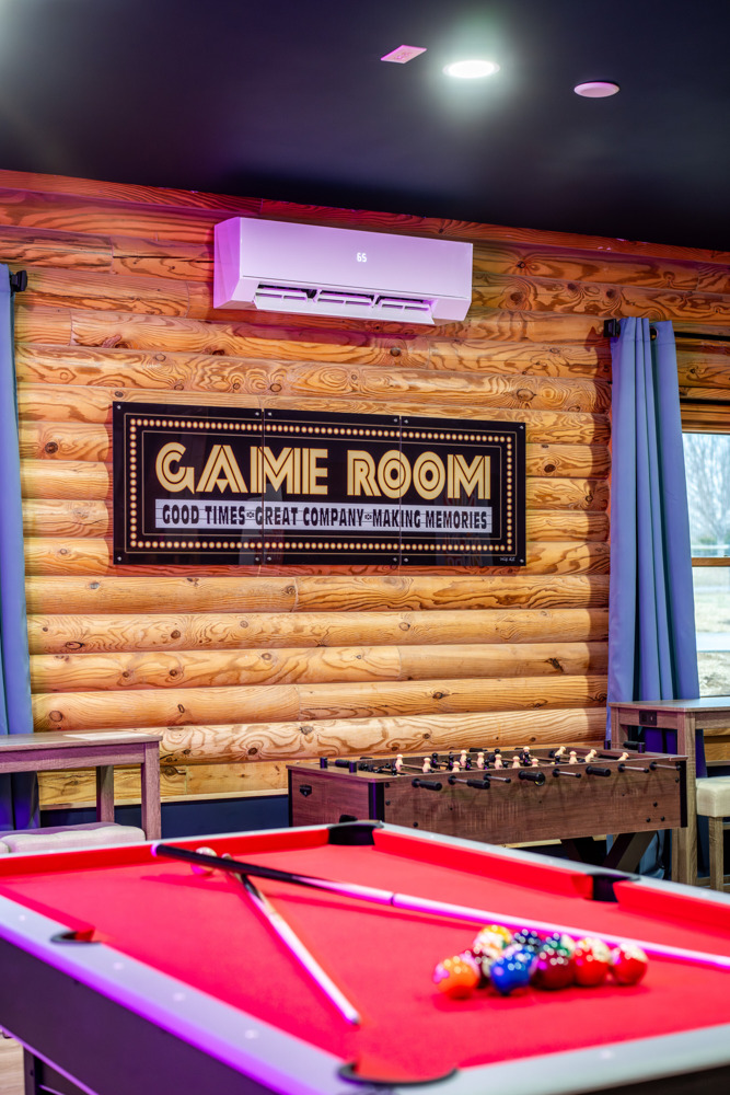 A dedicated game room space where everyone can relax, play, and enjoy.