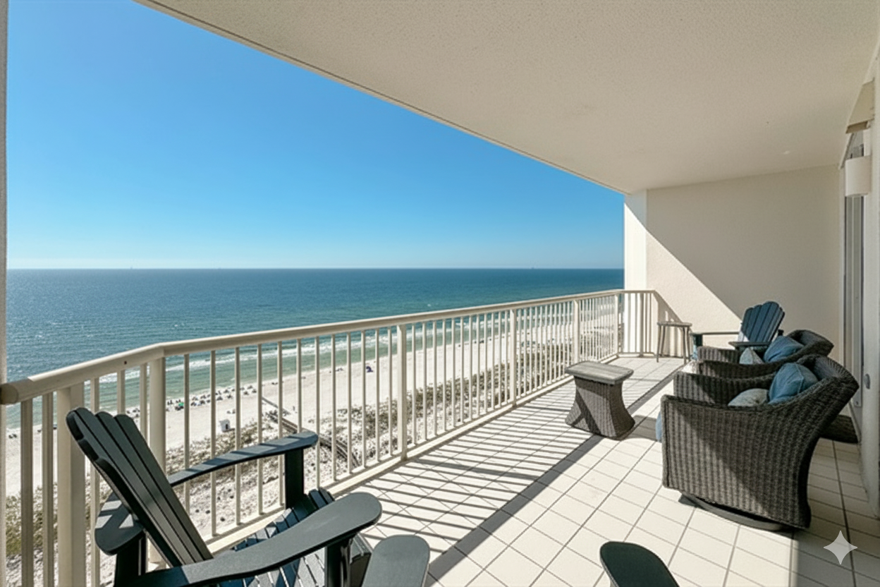 Breathtaking panoramic ocean views create an unforgettable backdrop for your stay.  Perfect for dining, relaxing, and soaking in the coastal atmosphere.