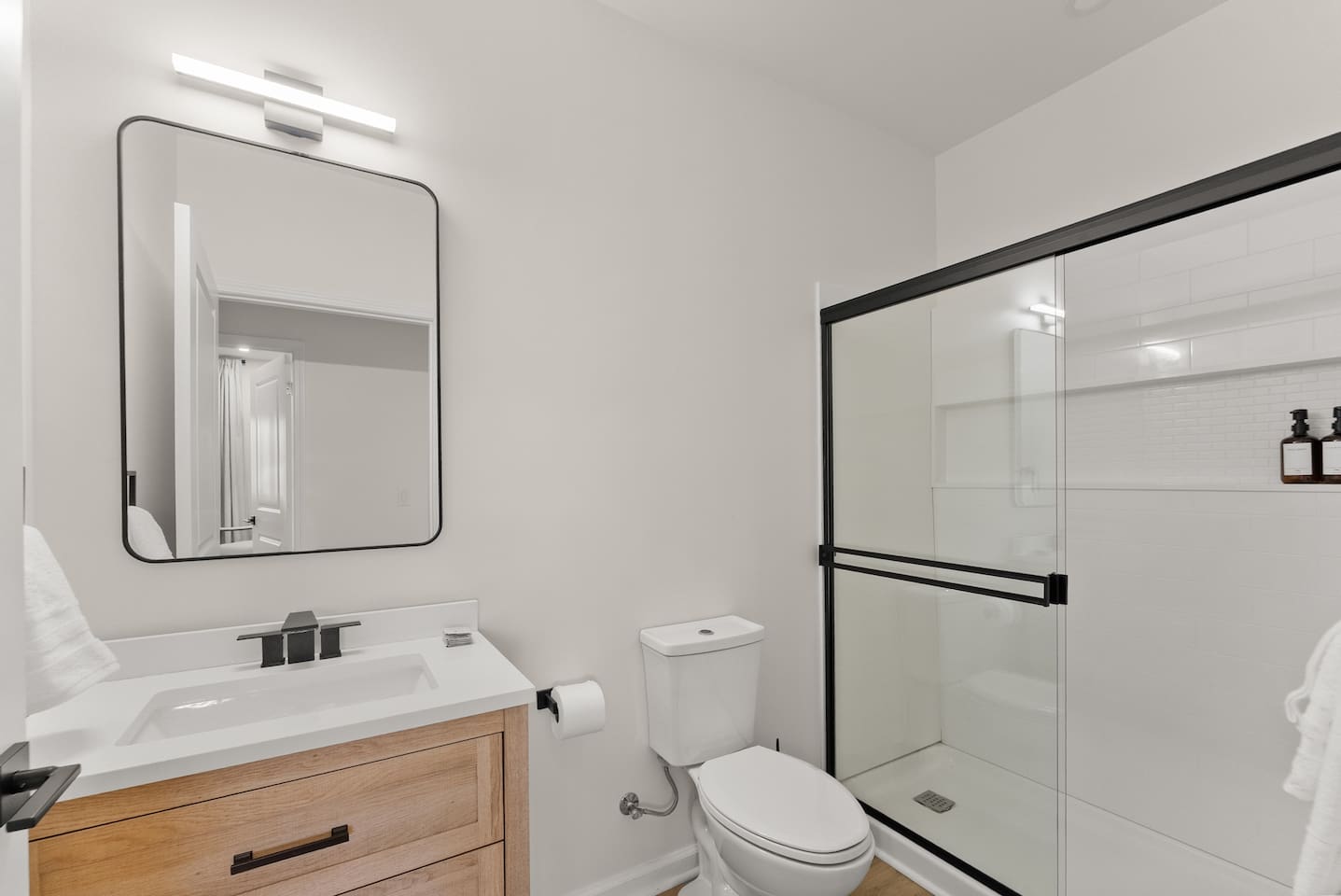 wo private full bathrooms located next to each other—convenient for families or groups.
