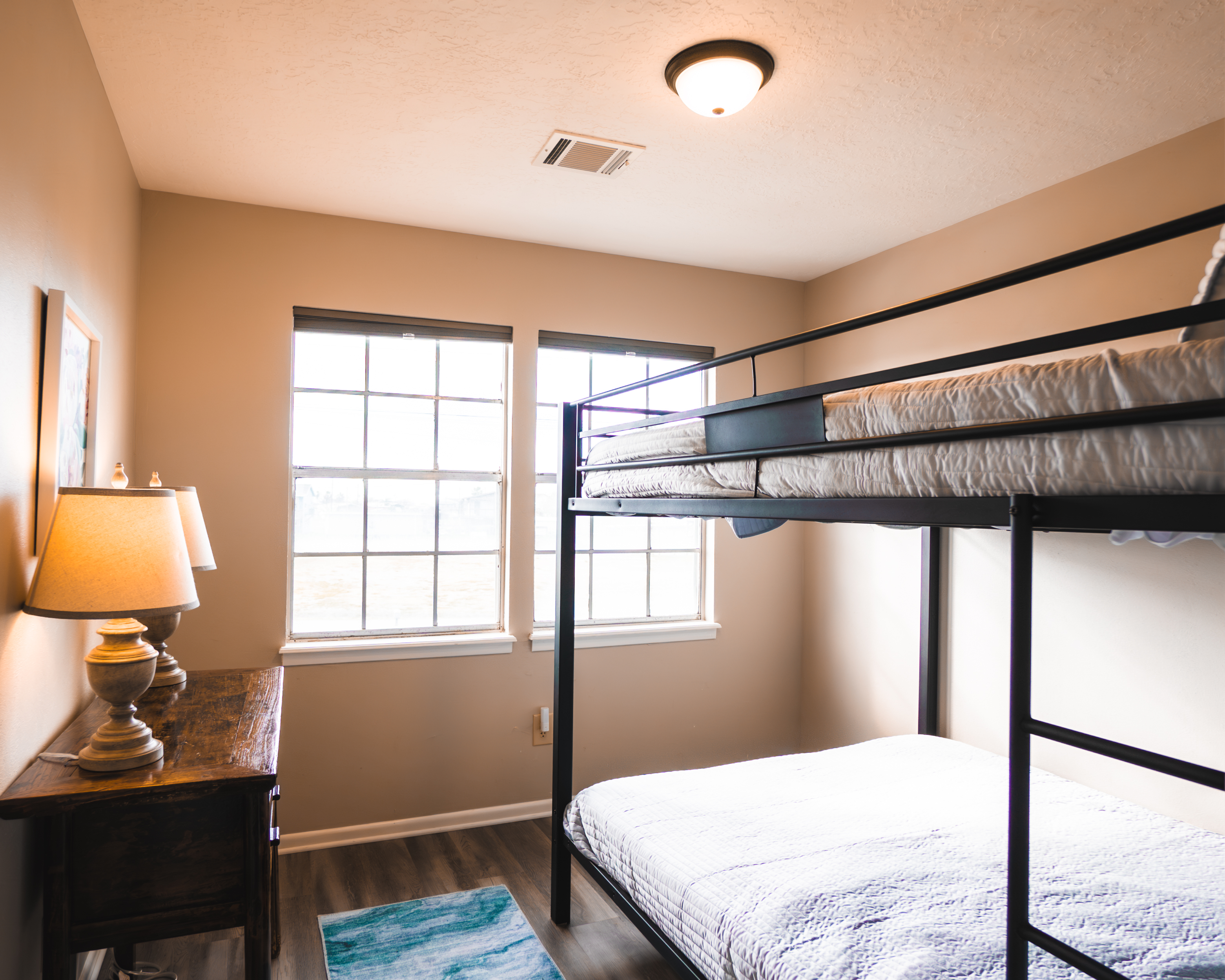 Bunk room with full over full bunk bed