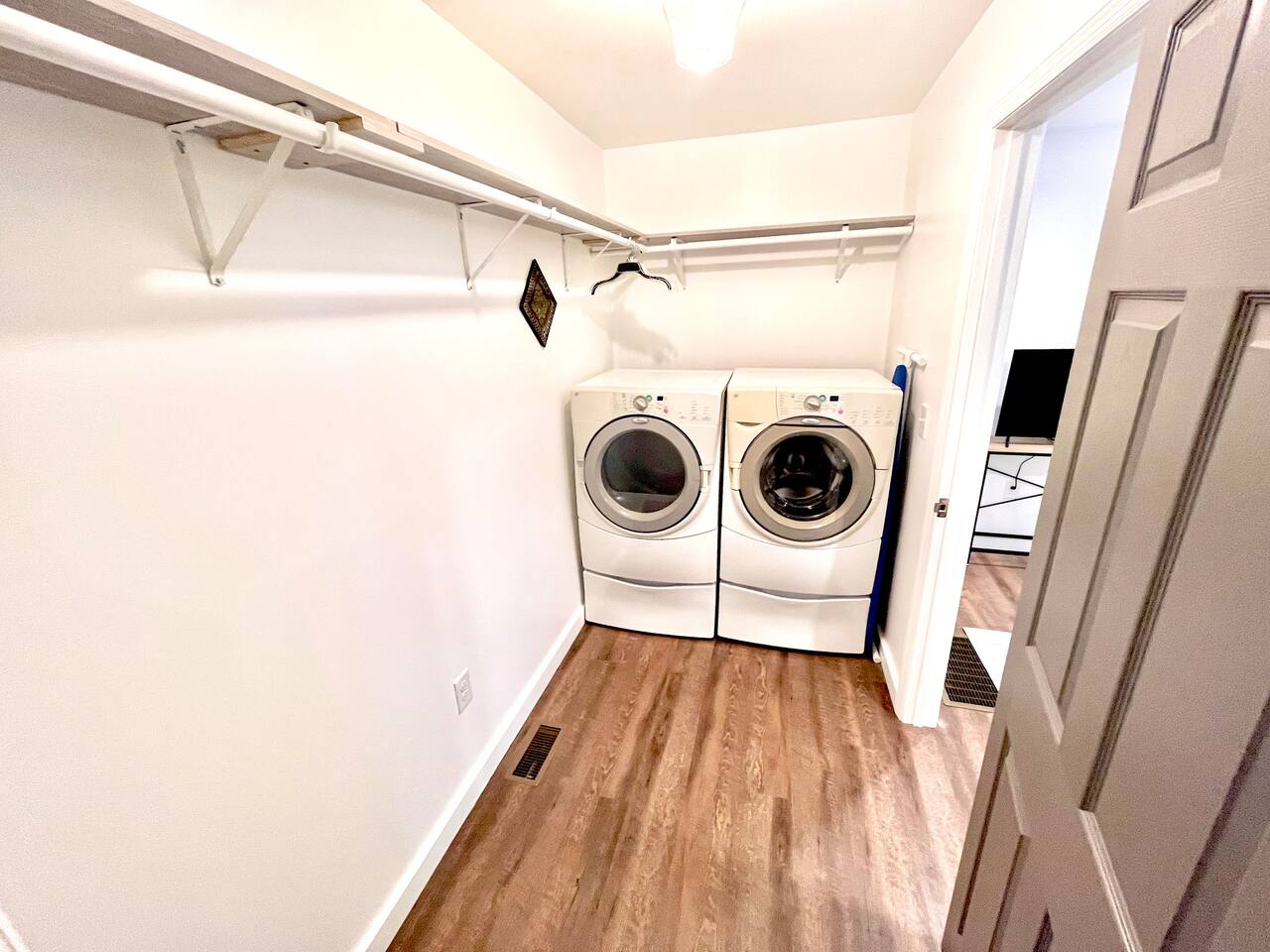 No need for a laundromat - you'll have your own private laundry room equipped with washer and dryer!