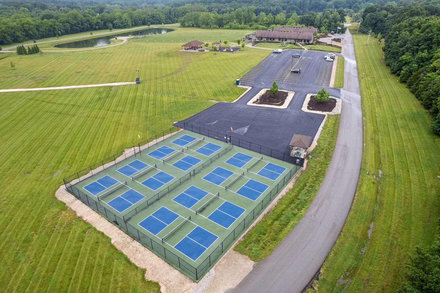 Pickleball courts at Charrette Creek Commons.