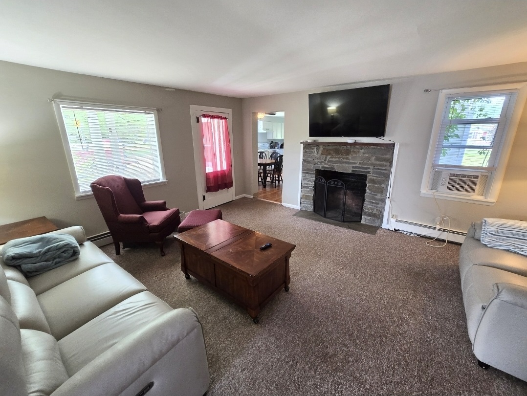 Apartment living room with smart TV