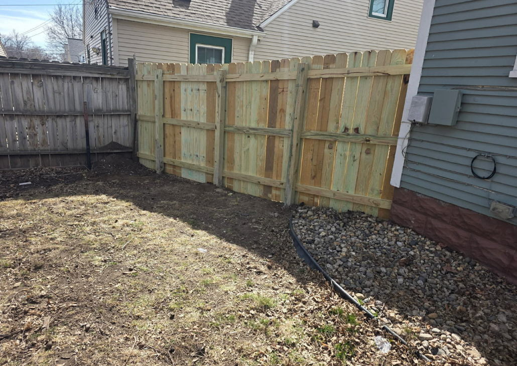 New fence installed March 2026. 