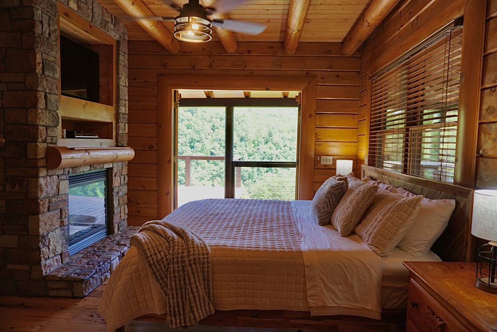 Haven Retreat: Experience mountain views and rustic charm in this serene bedroom escape!