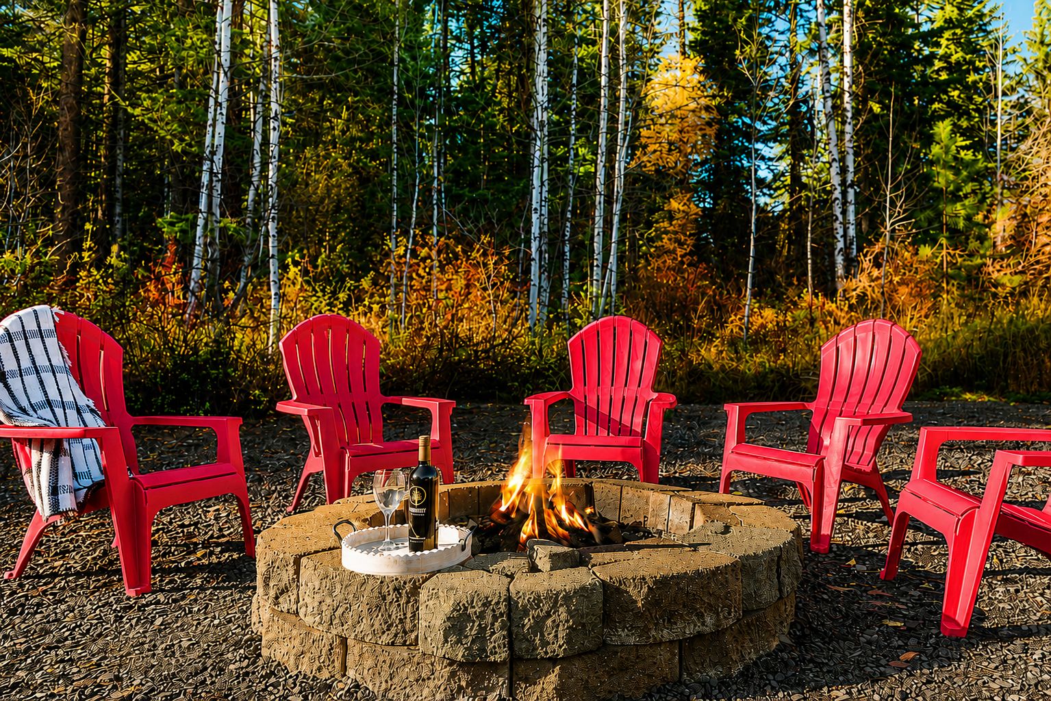 Plenty of seats around the fire