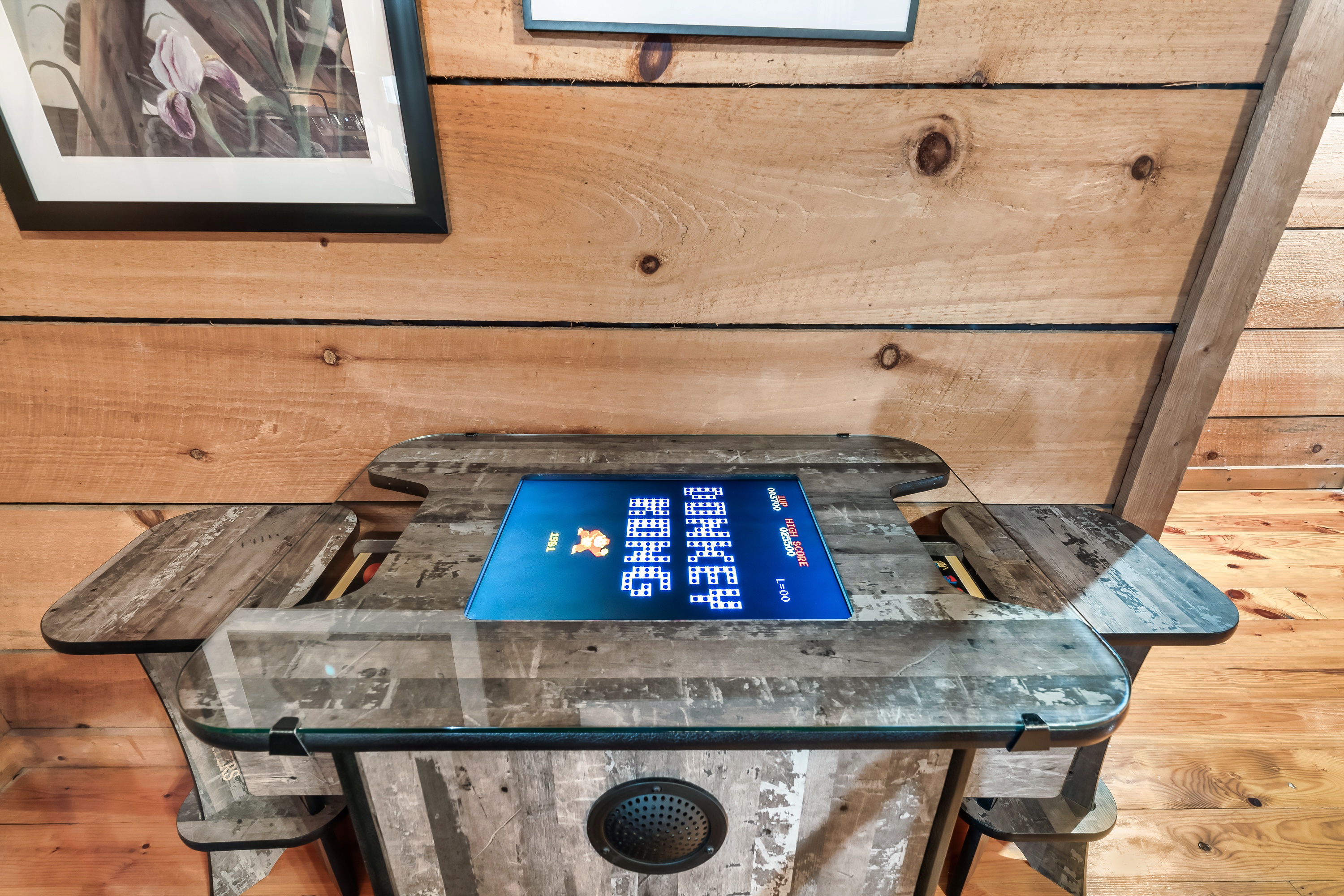 Loft hangout with games and natural light