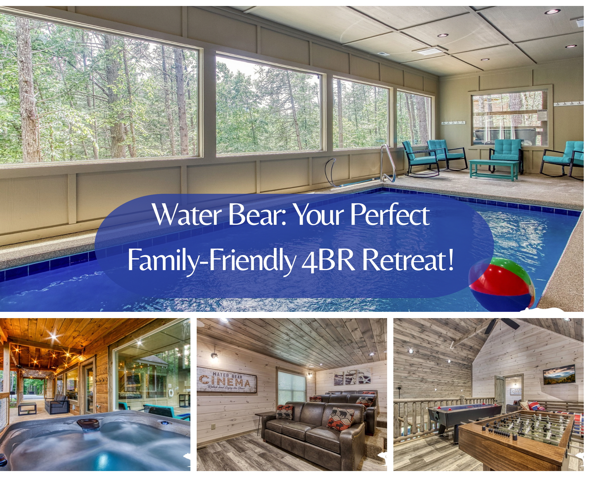 Water Bear is so close to the attractions in Pigeon Forge! Relax in the solitude of the Smokies. Be our guests!