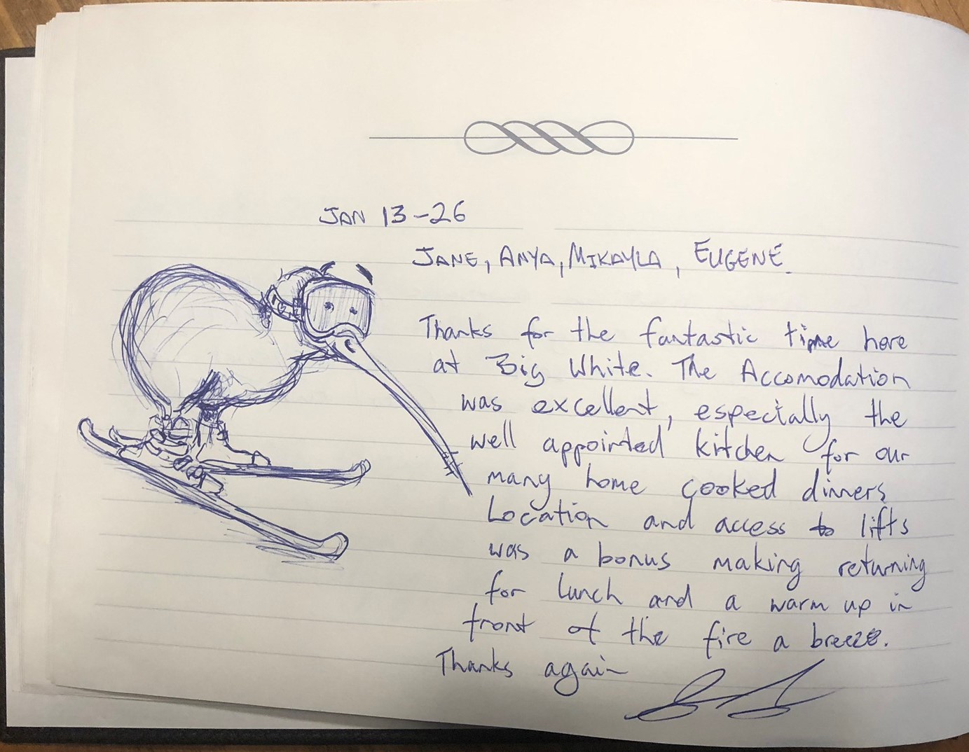 GUEST BOOK ENTRIES