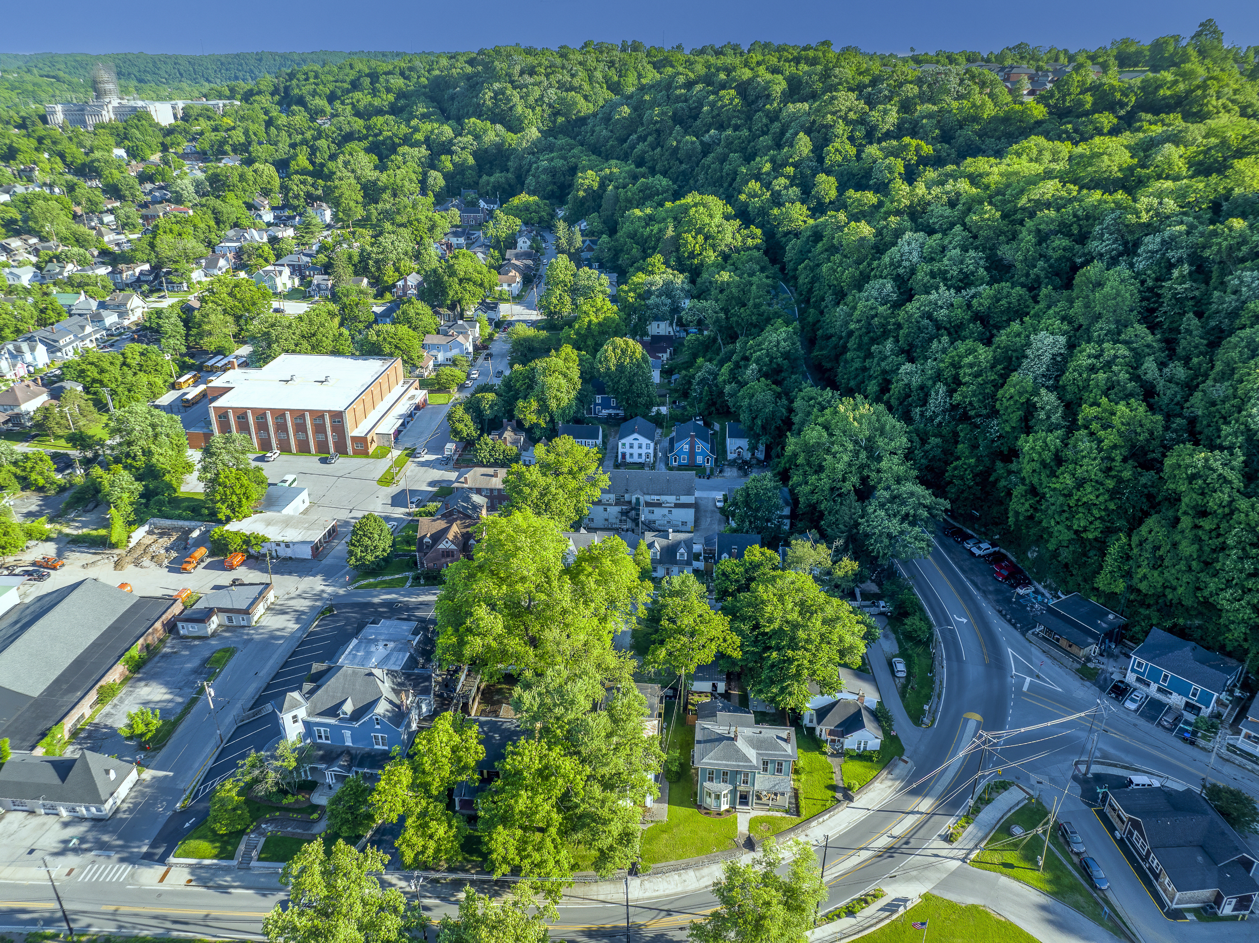 Nestled in a lush Frankfort neighborhood, surrounded by historic homes, hillsides, and Kentucky hospitality.