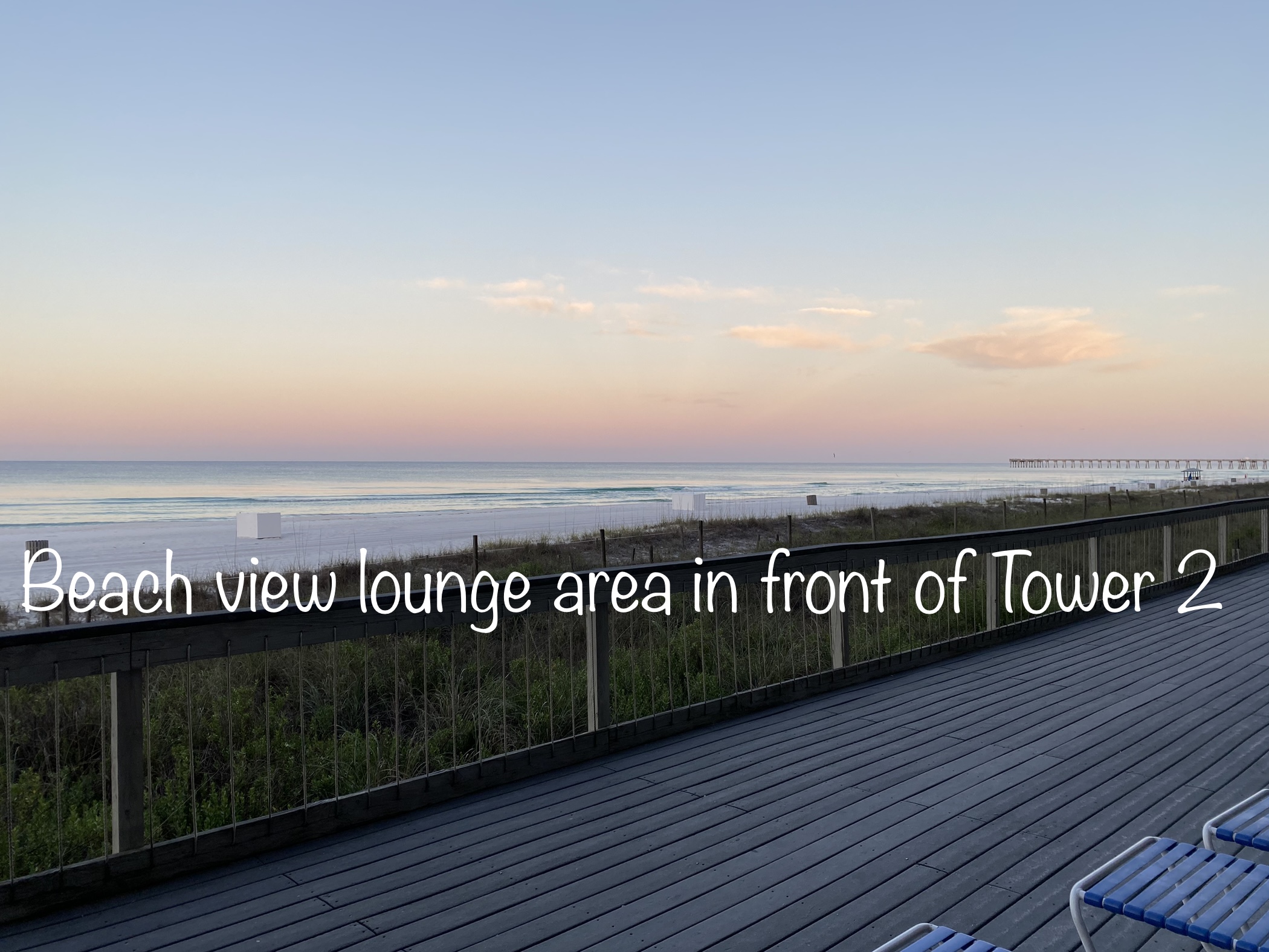 Beach view lounge area