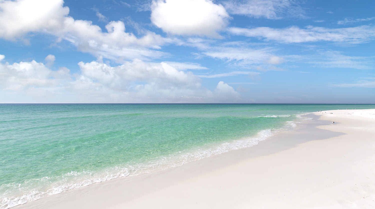 Enjoy the white sandy beaches of Miramar just a short walk away from Vitamin Sea!
