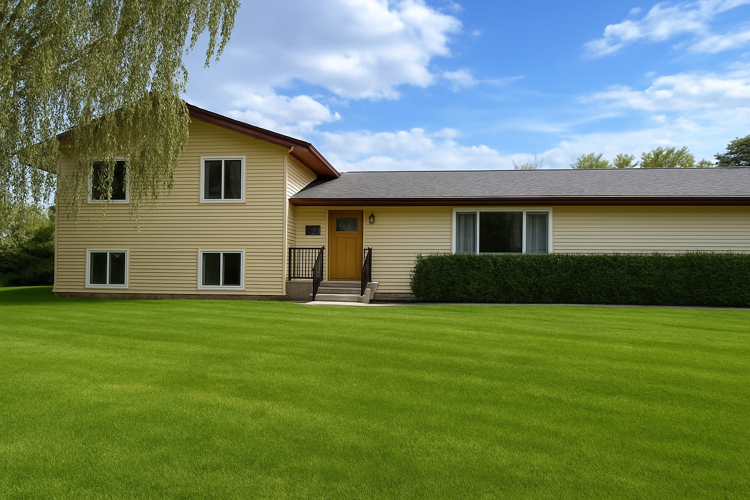 Front yard - 2 car attached garage