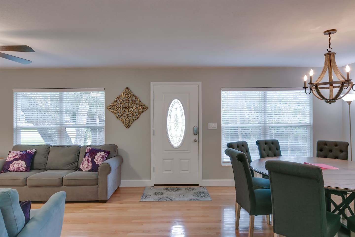 Entry into Open Living/Dining Areas