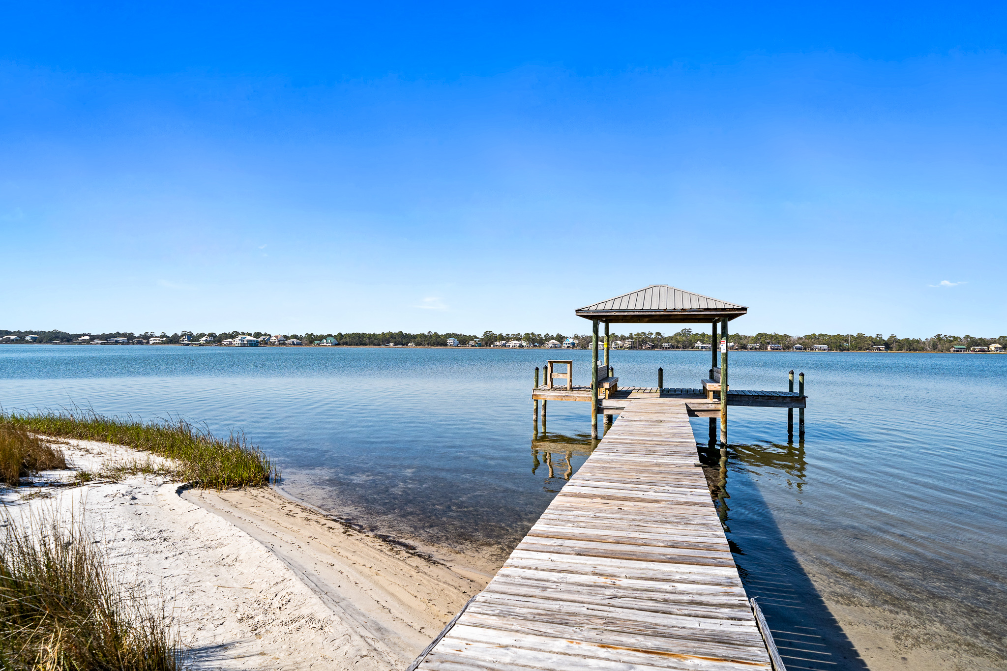 Dock and private beach