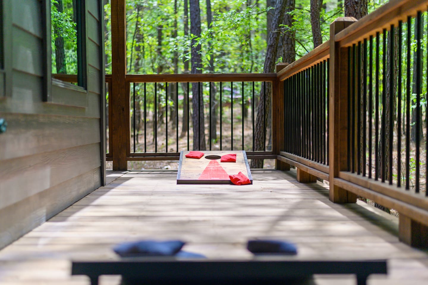 The perfect outdoor add-on—play a round before dinner or after a hot tub soak.

