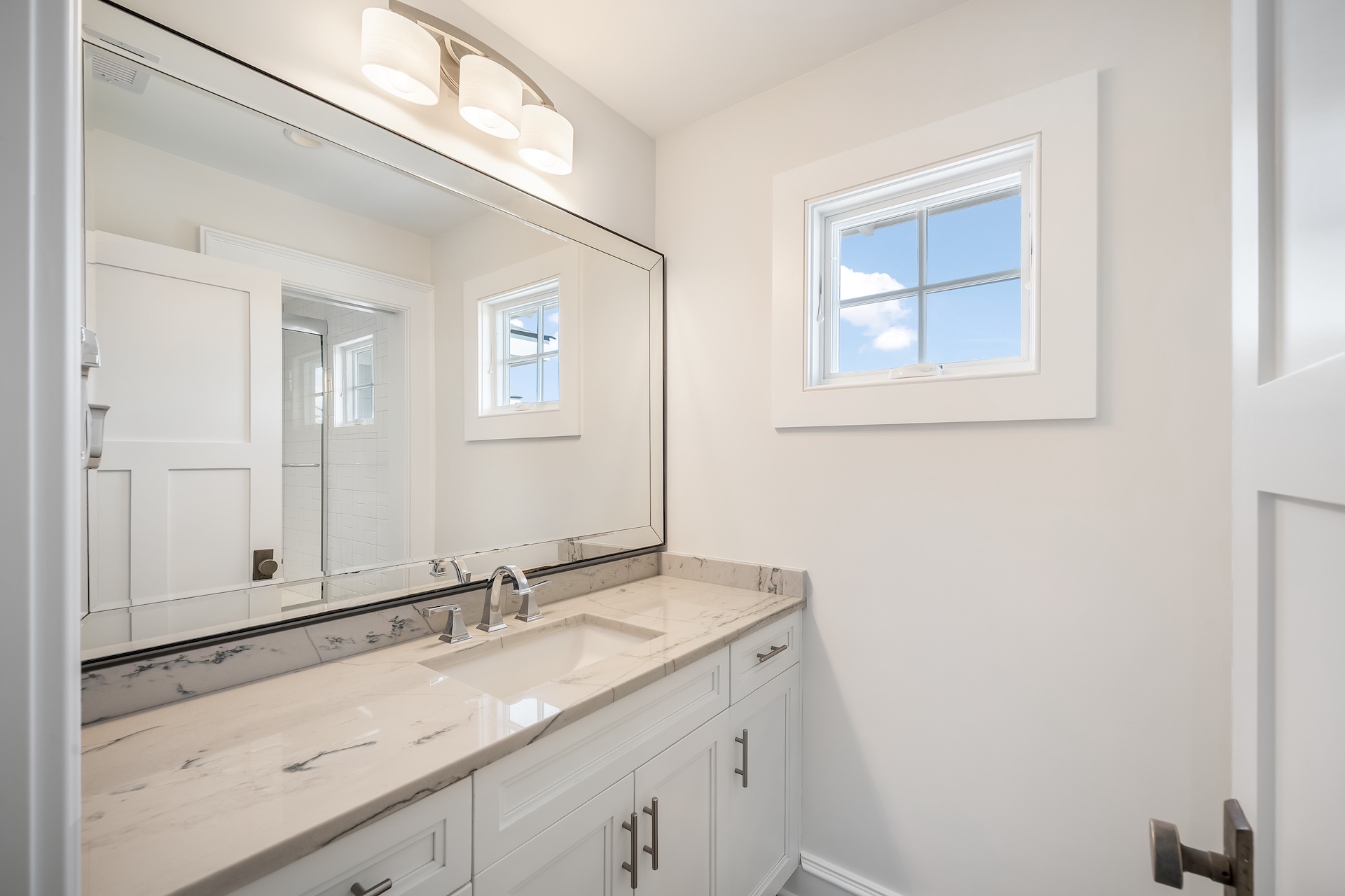 Hall Bathroom | Beach Shelter | 3708 Palm Blvd | Isle of Palms, SC | IOP Escapes