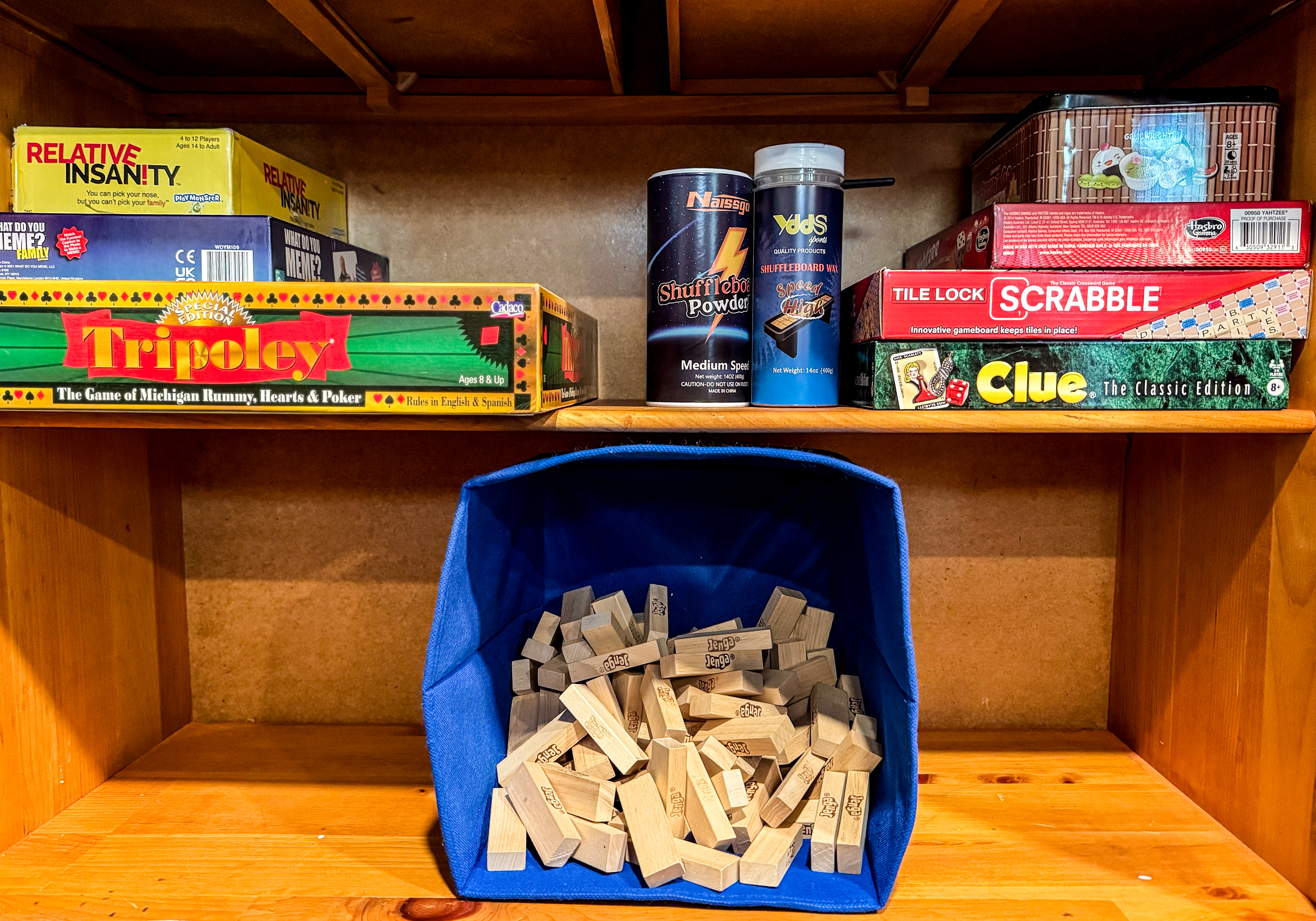 Plenty of games for rainy days or downtime while in the Smokies!