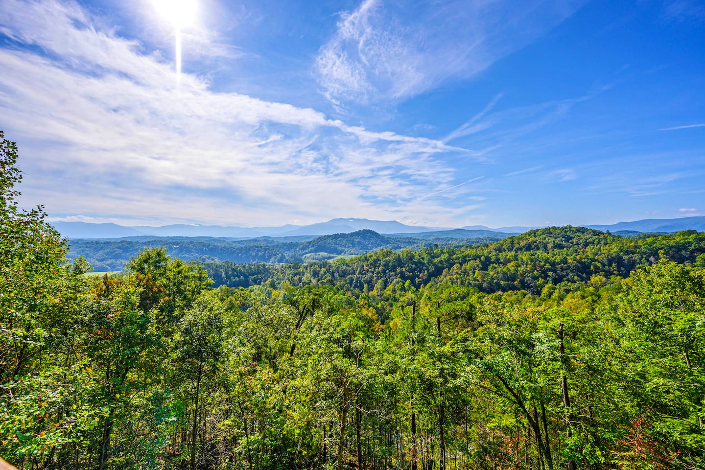 View from the back deck of cabin.