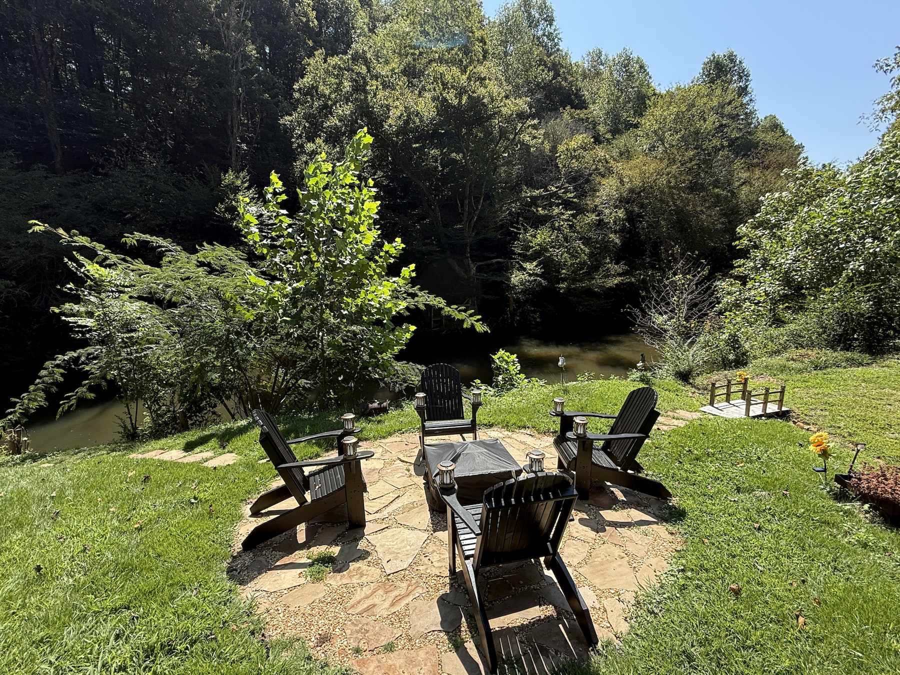 4 New oversized Adirondack chairs in black, super comfy!