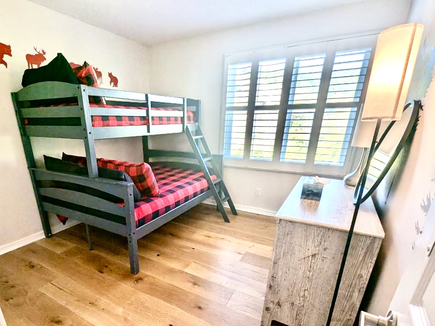 Double Bunk Bed with Single on Top