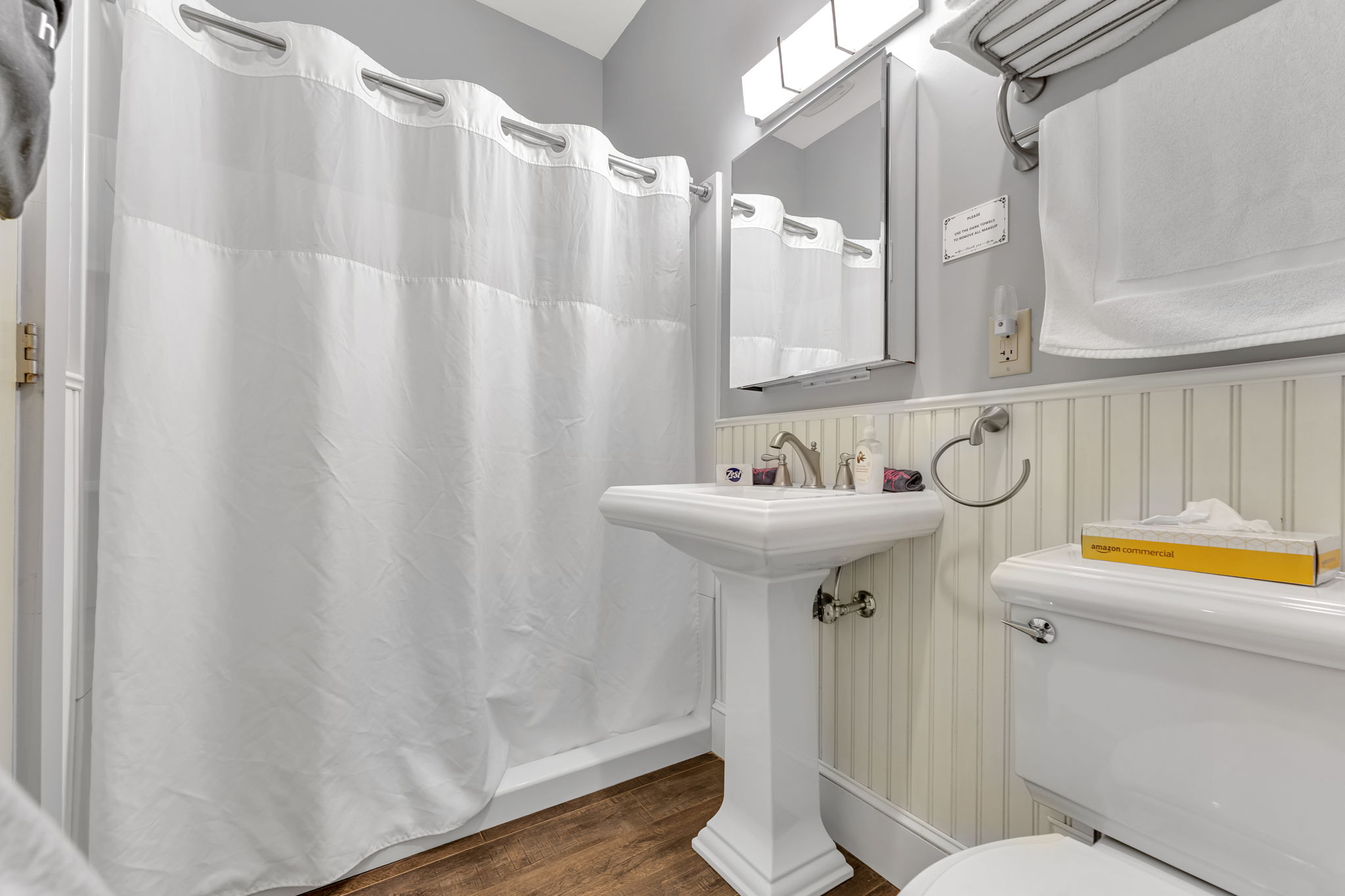 Bath with shower