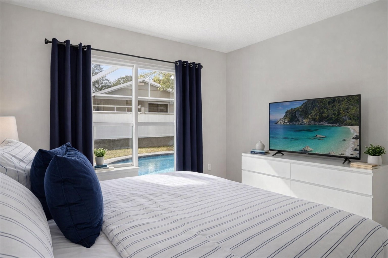 Stream your favorite shows on 50" smart TV