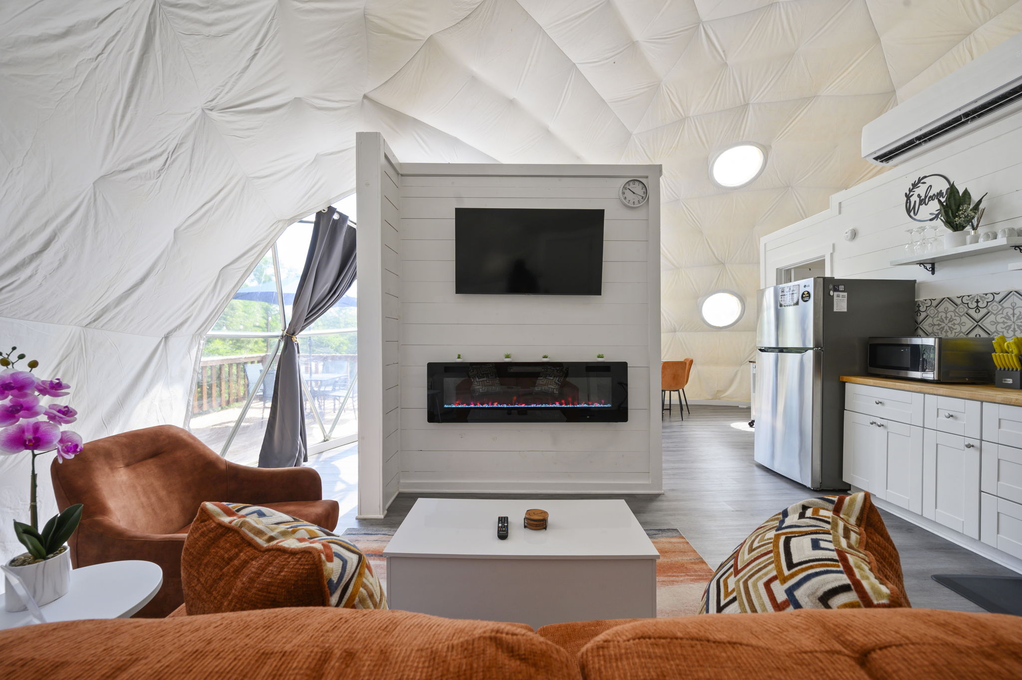 Living room and kitchen