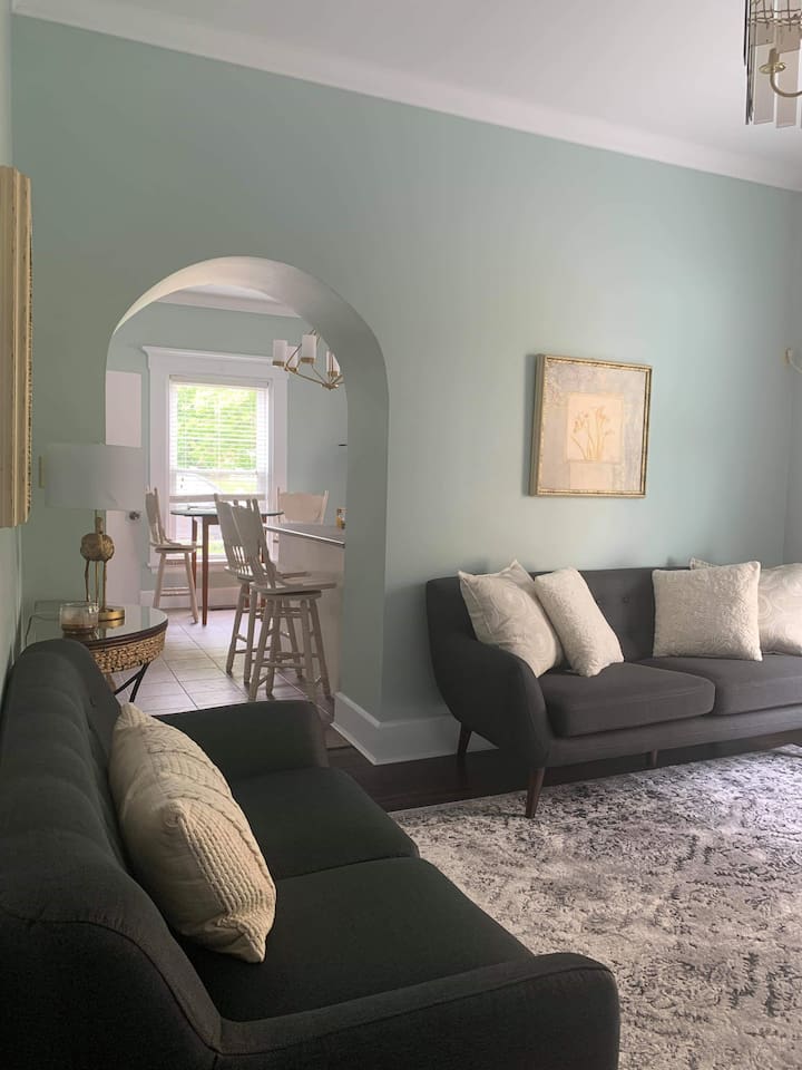 Living room and kitchen