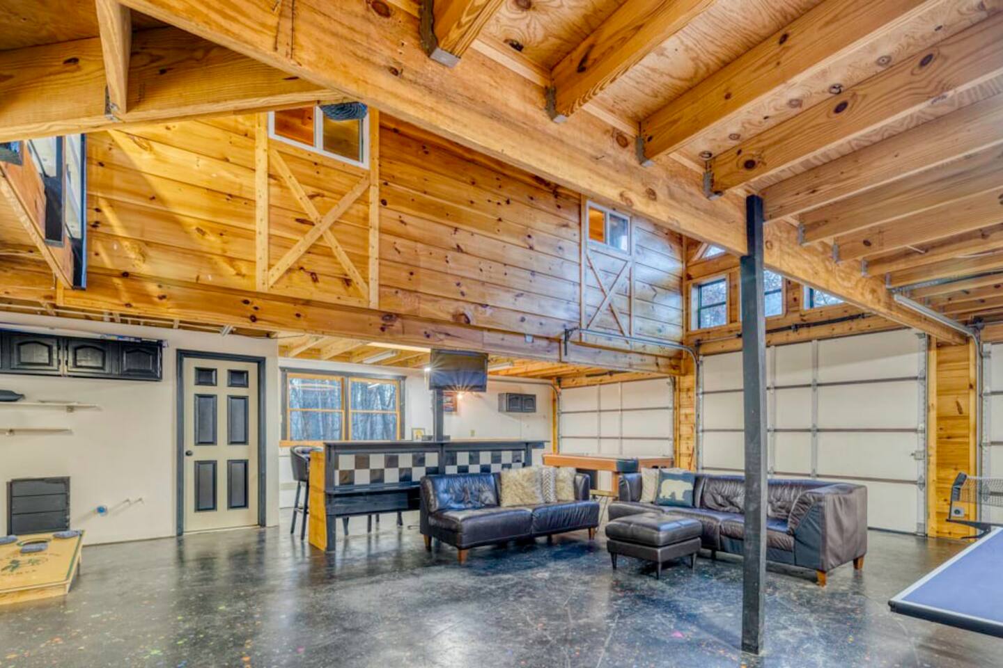 View the expansive game room from another angle.