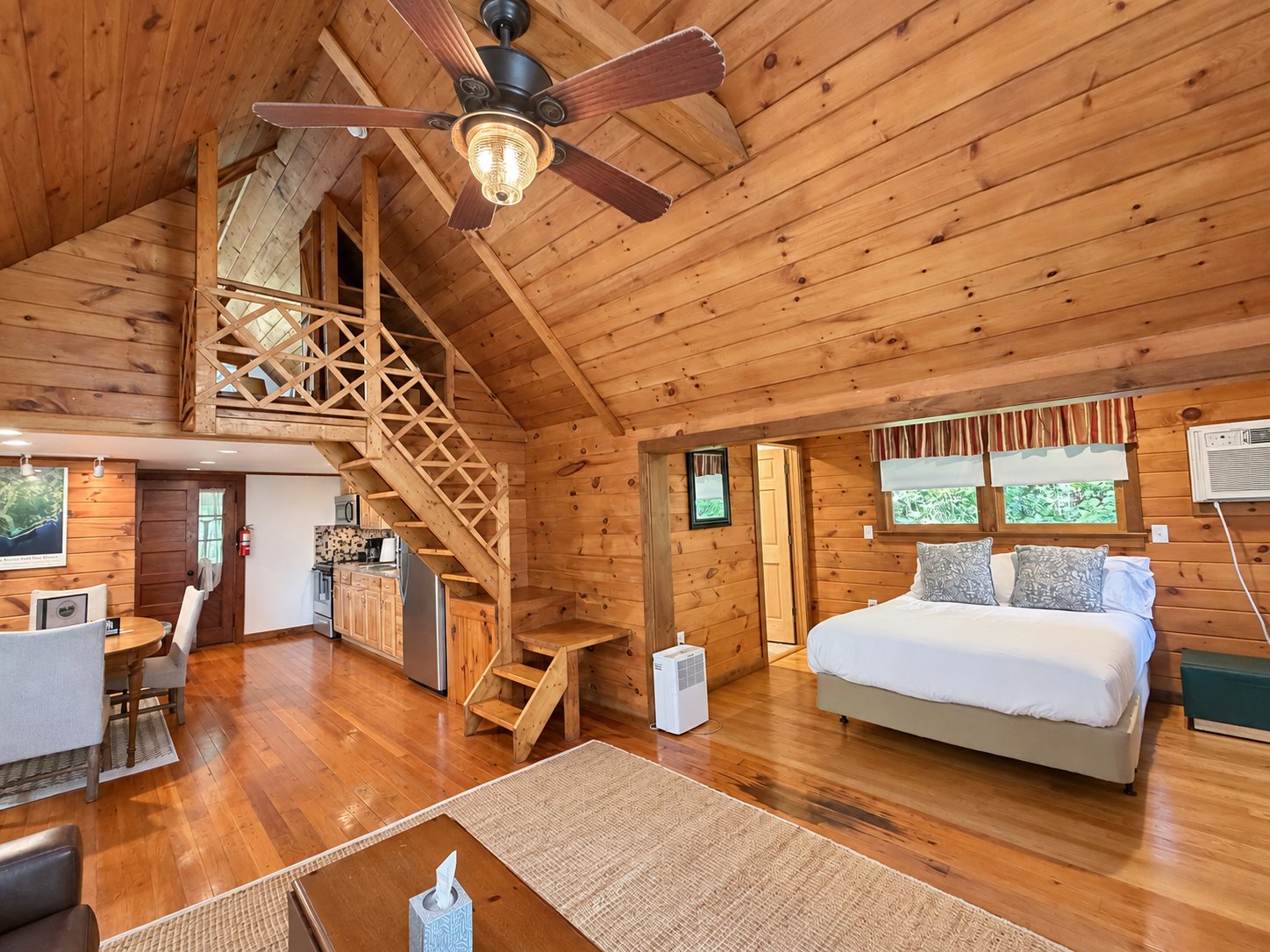 Sleeping area and living area