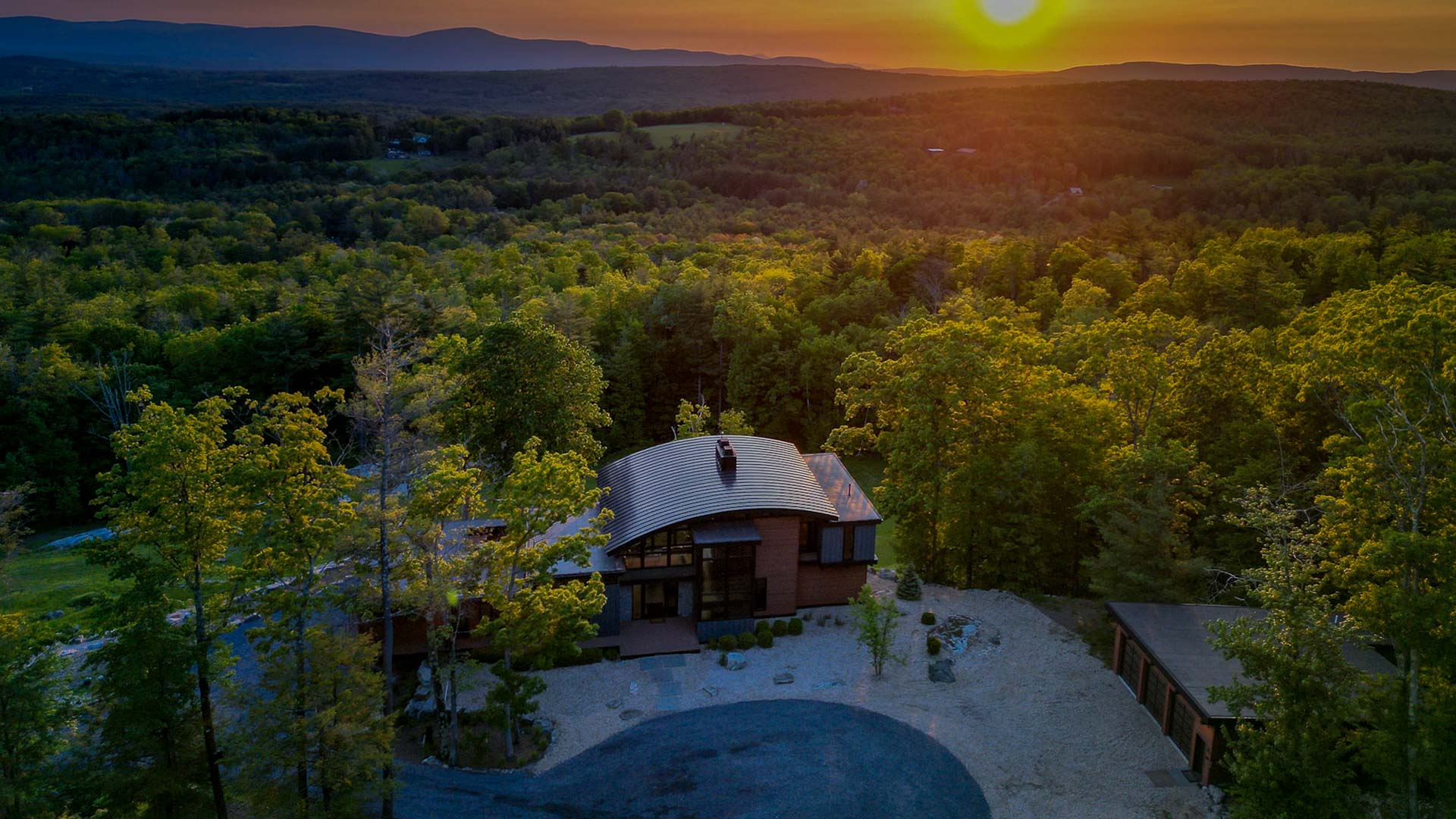 Sunset Falls &mdash; private mountain estate on the western slope of New Marlborough's highest peak, Berkshires