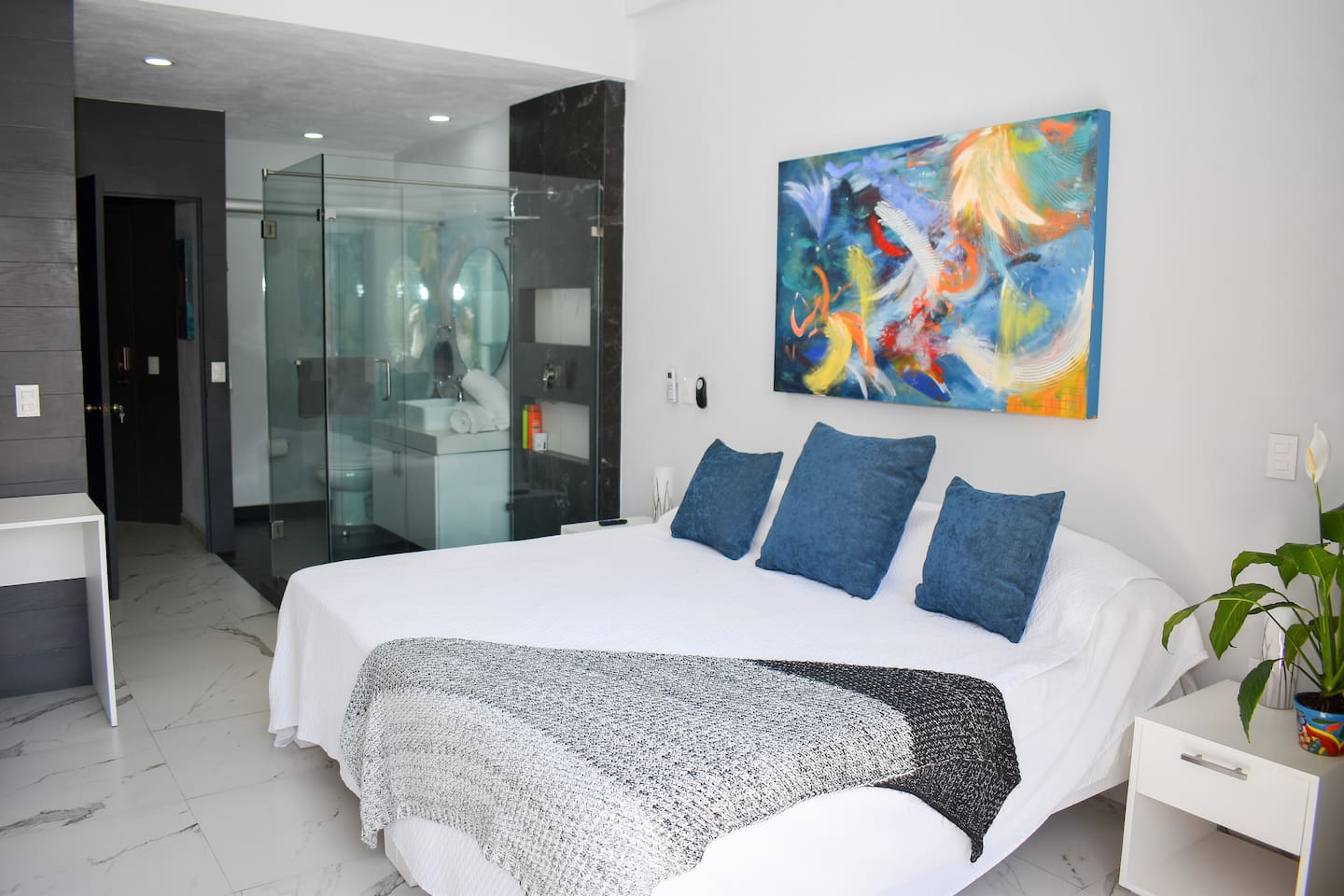 King size bed in Master bedroom
